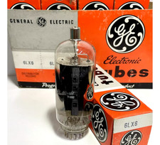 2x Tubo 6LX6 GE,NOS Doppio Lato O Getter Power Pentodo Aspirazione TUBO Ham Radio OTL