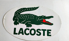 LaCoste coccodrillo adesivo sport tennis abbigliamento pubblicità 13 x 8,2 cm