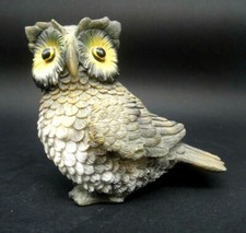 - - STATUINA IN RESINA DIPINTA GUFO GUFETTO - - OWL - -