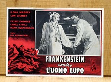 FRANKENSTEIN CONTRO L'UOMO LUPO poster fotobusta Massey Meets the Wolf G51