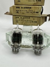 NOS GE Green Print 5965A /12AV7 Clear Top doppio lato Getter coppia abbinata