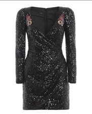 Abito Donna Pinko  Elisabetta Franchi A Portafoglio In Paillettes Tg S