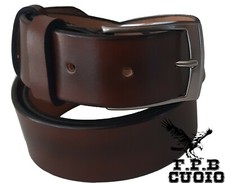 CINTURA IN CUOIO UOMO ARTIGIANALE ALTISSIMA QUALITA' CUOIO ITALIANO PRIMA SCELTA