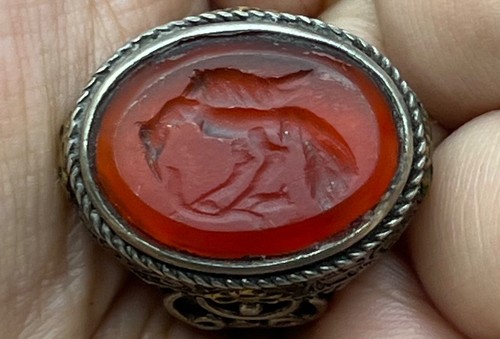 Anello antico uccellino - , romano