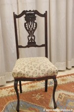  SEDIA ANTICA IN LEGNO