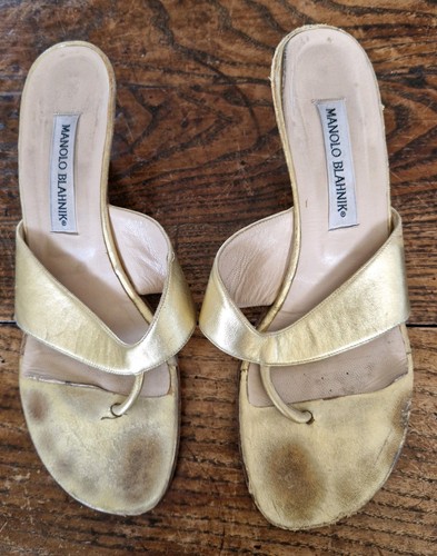 Manolo blahnik gold - manolo,