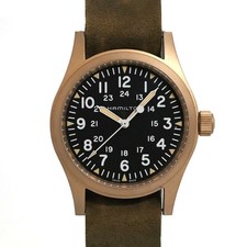 Orologio HAMILTON Khaki Field Mechanical Bronze H69459530 Nero Uomo Usato #91023