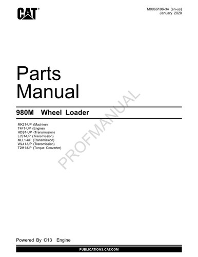 Manuale catalogo ricambi pala