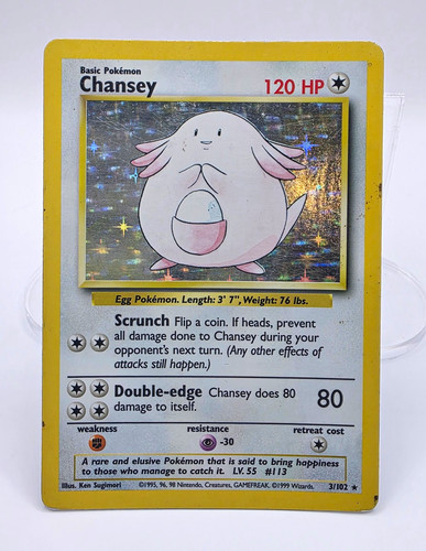 Chansey set base 003 - 003/102, holo