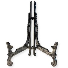 Grande finitura nichel antico Easel metallo 10 pollici | Supporto espositivo