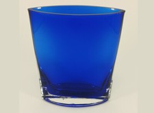 Vaso LSA-Krosno in vetro blu a