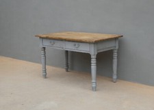 Tavolo rettangolare due cassetti laccato Shabby Chic, top in pioppo, fine '800!