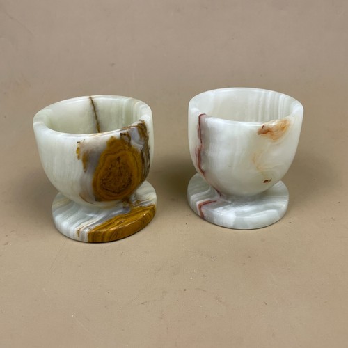 Onyx stone cup pair vintage - cup,