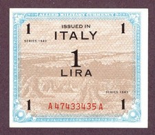ITALIA 1 LIRA Banconota 1943