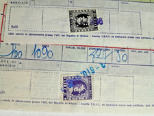REVENUE - PERFIN  F.G. - FRATELLI GONDRAND - MARCHE BOLLO 6 e 10 £. SU  DOCUMENT