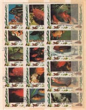 UMM AL QIWAIN 1972 Fauna marina, pesci tropicali 16v us