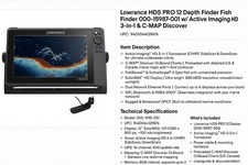 Lowrance HDS-12 PRO 12" W/CMAP