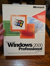 Microsoft Windows 2000 Professional Retail Box (versione aggiornamento) scatola aperta 🔥