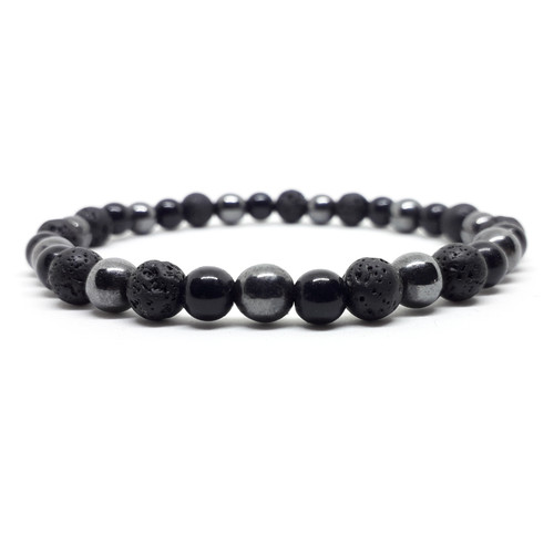 Bracciale pietra lavica - in,