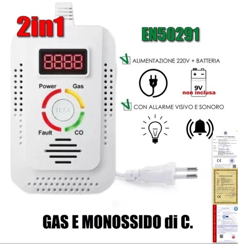 Rilevatore 2in1 monossido - , di