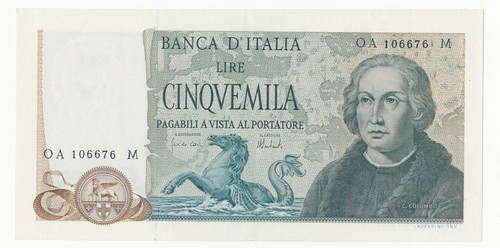 5000 lire colombo tipo - 5000,