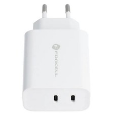 Forcell Caricabatterie Fast Dual Usb-c 35w Per Blackberry Dtek60 Keyone Motion