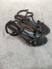 Sandali Zeppa Prada Donna Neri con Cinturino Logo Originali Taglia 41