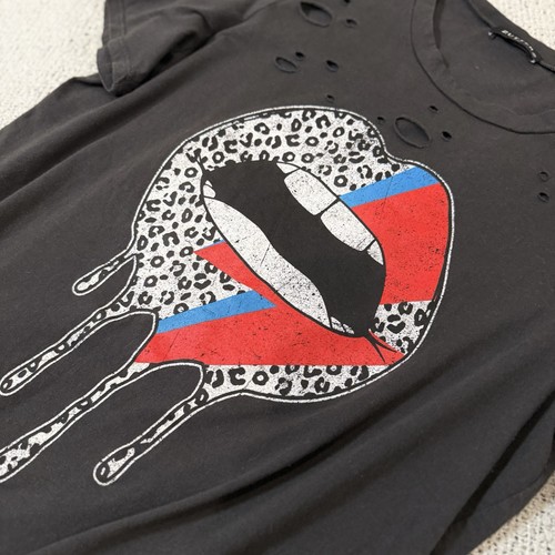 Shirt zutter distressed - t-shirt, lips