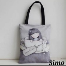 BORSA DONNA BAMBINA ALICE SPALLA SHOPPING BAG RAGAZZA BAMBOLA FIABA SANTO REGALO