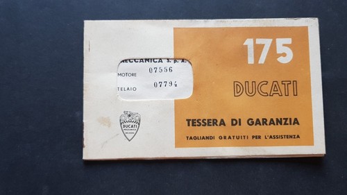 Ducati modelli 175 - , libretto