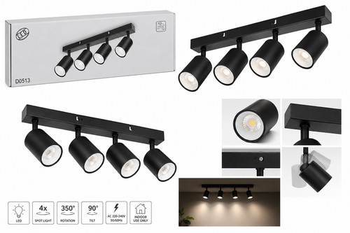 Plafoniera led faretti - led, 4