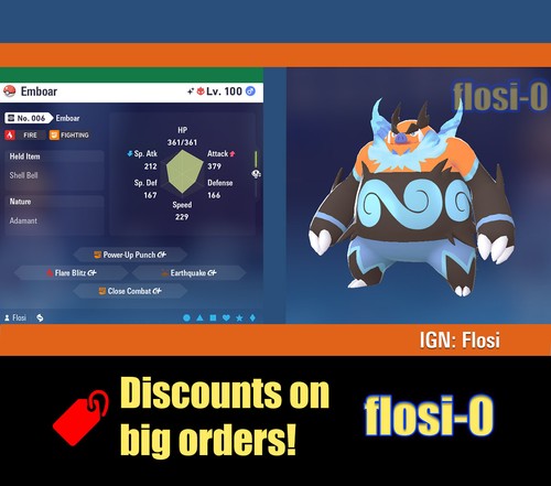 6iv shiny emboar pokemon - 6iv,