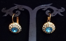 ORECCHINI VINTAGE ANNI30 ZAFFIRI,TOPAZI-BIANCHI,LEGA ORO GIALLO-ARGENTO:NOTEVOLI