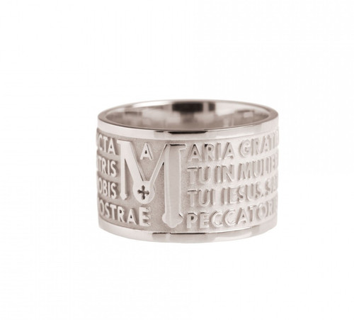 Anello unisex ave maria tuum - anello,