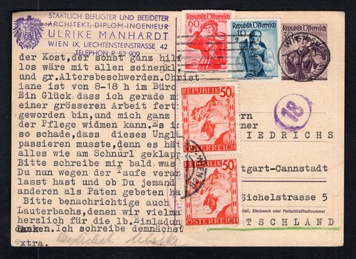 Austria 1950 cartolina - austria,
