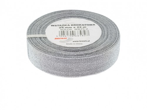 Wstazka dek brok - 25mm/22m, sre