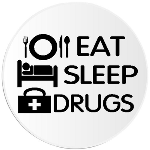 Eat sleep drugs adesivo - eat,