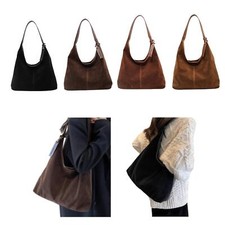 Borsa in pelle scamosciata con