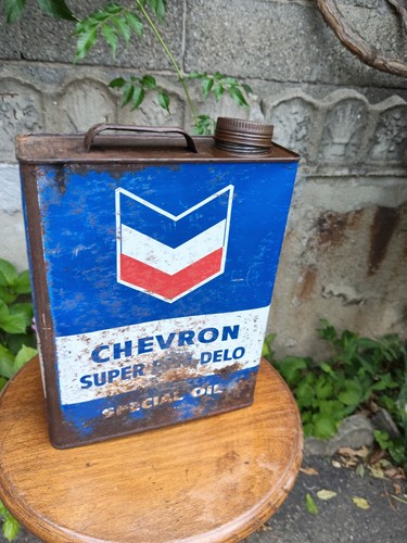 Vecchia latta olio chevron - olio,