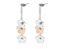 ORECCHINI PENDENTI A 3 FIORI