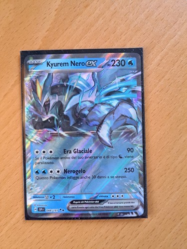 Carta pokemon kyurem nero - nero, ex
