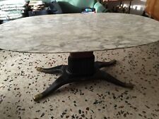 Tavolo in marmo e laccato nero