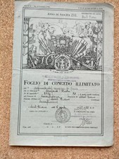 1943  ASCOLI PICENO - FOGLIO DI CONGEDO ILLIMITATO