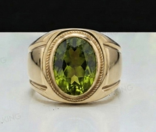 Anello peridoto verde naturale