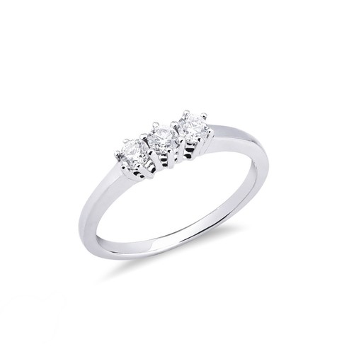 Anello trilogy oro bianco - anello,