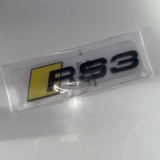 Distintivo posteriore stivale 148 x 37 mm Audi RS3 giallo e nero lucido 8L 8P 8V 8Y