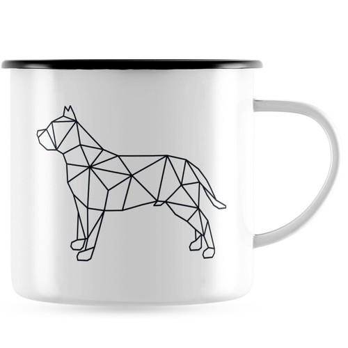 Pitbull terrier stile origami - terrier,,