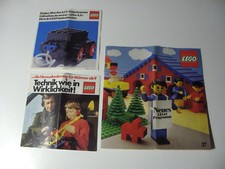 LOTTO LEGO 3 DEPLIANT OPUSCOLI CATALOGHI LEGO VINTAGE ANNI 70 BUONO STATO 