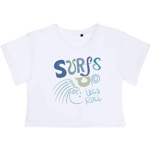 Surfs lets roll crop top - up,