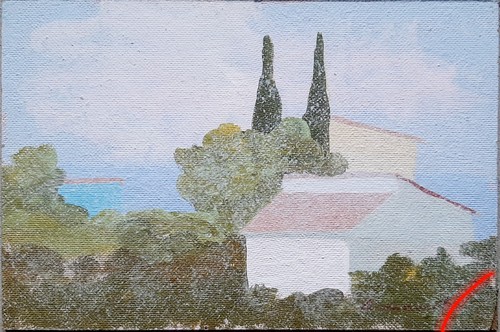Quadro vintage paesaggio - , su